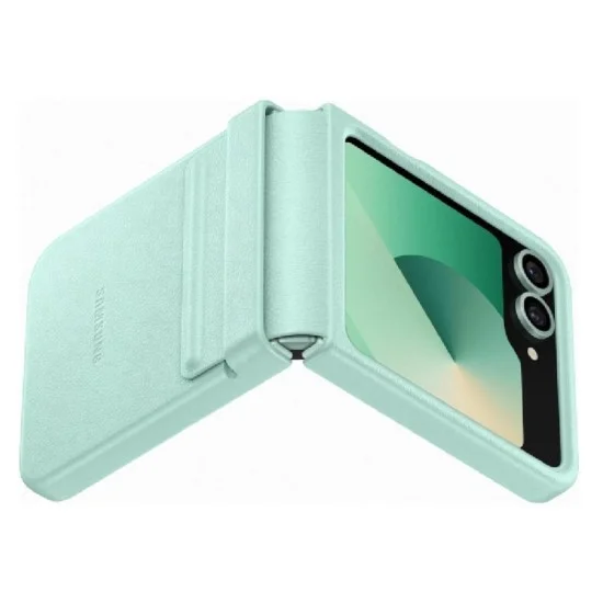 Cover Samsung Z Flip 6 Leather Case - Mint